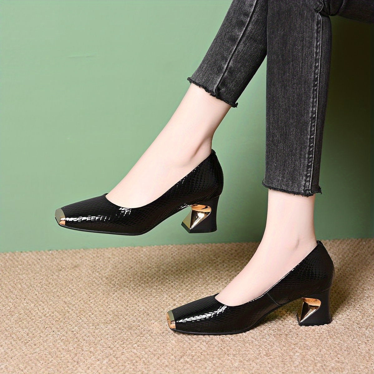 Viviane™ – Escarpins élégants à talon stable pour pieds sensibles