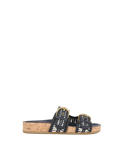 Prue Woven-Leather Sandal